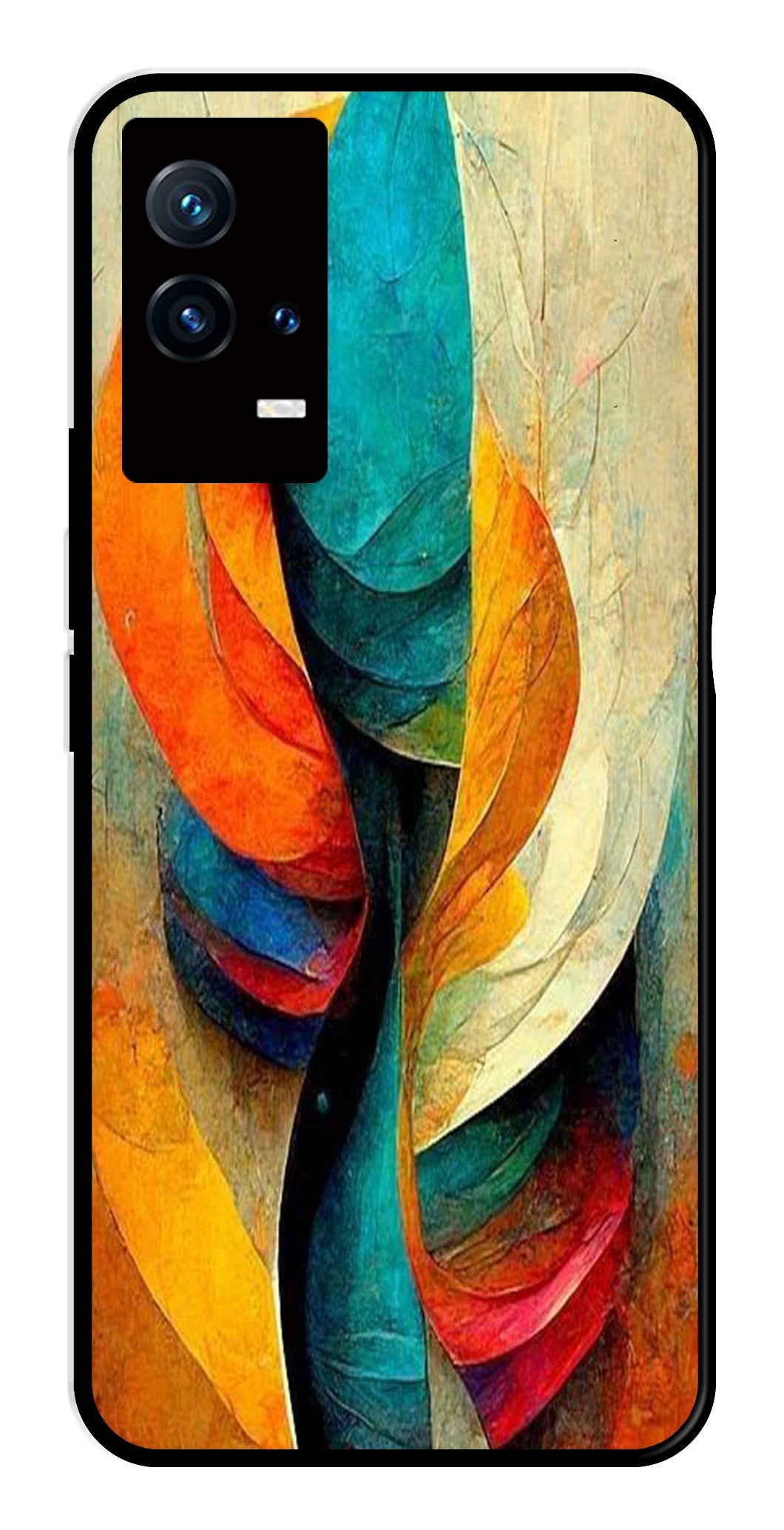 Modern Art Metal Mobile Case for iQOO 8 5G   (Design No -11)