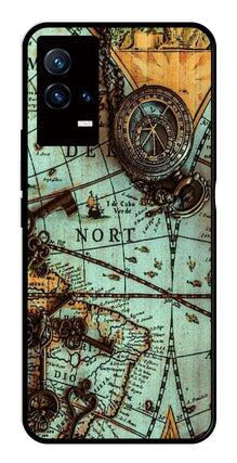 Map Design Metal Mobile Case for iQOO 8 5G