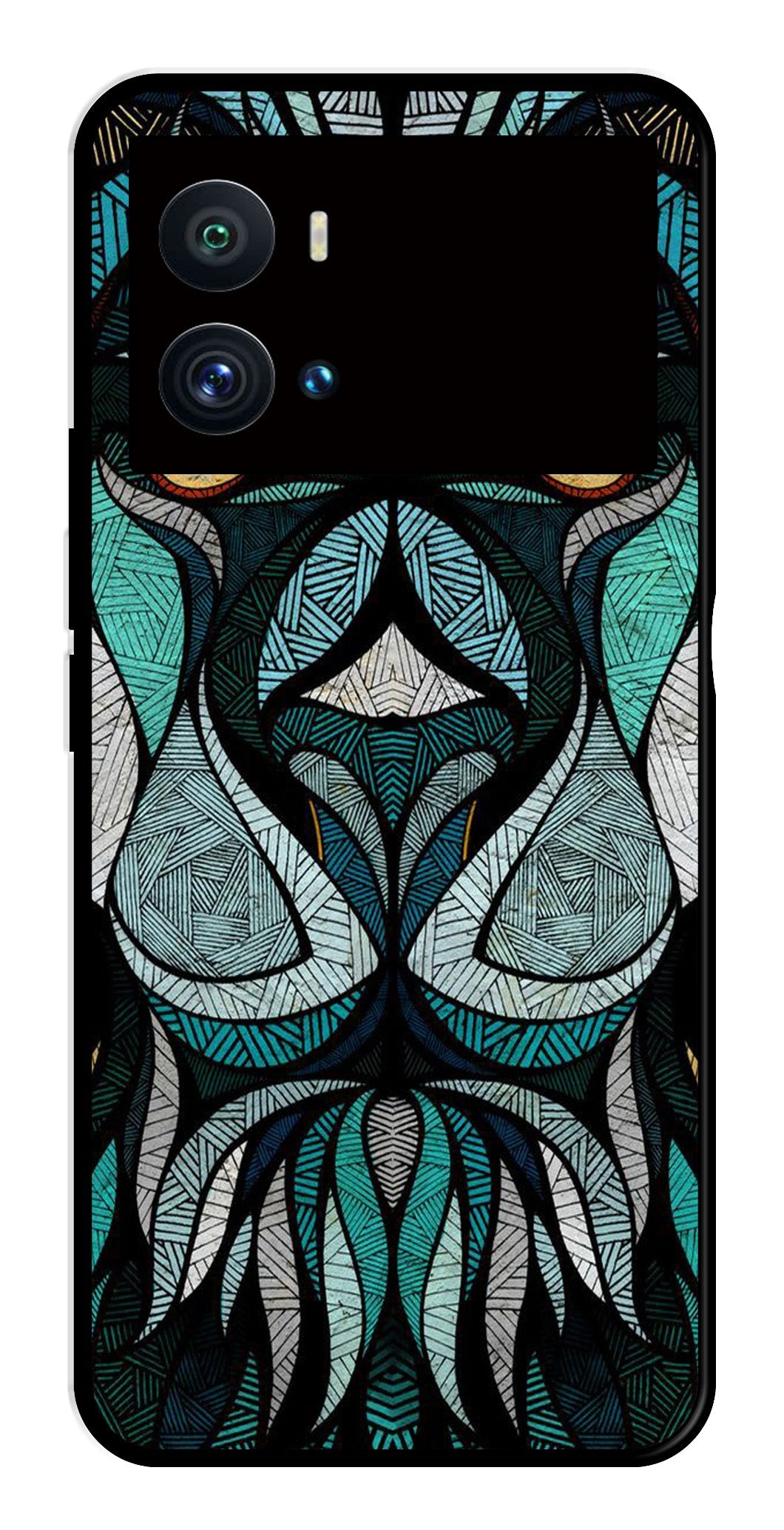 Lion Pattern Metal Mobile Case for iQOO 9 Pro   (Design No -40)