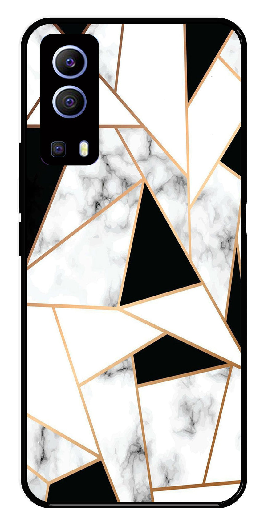 Marble Design2 Metal Mobile Case for iQOO Z3   (Design No -08)