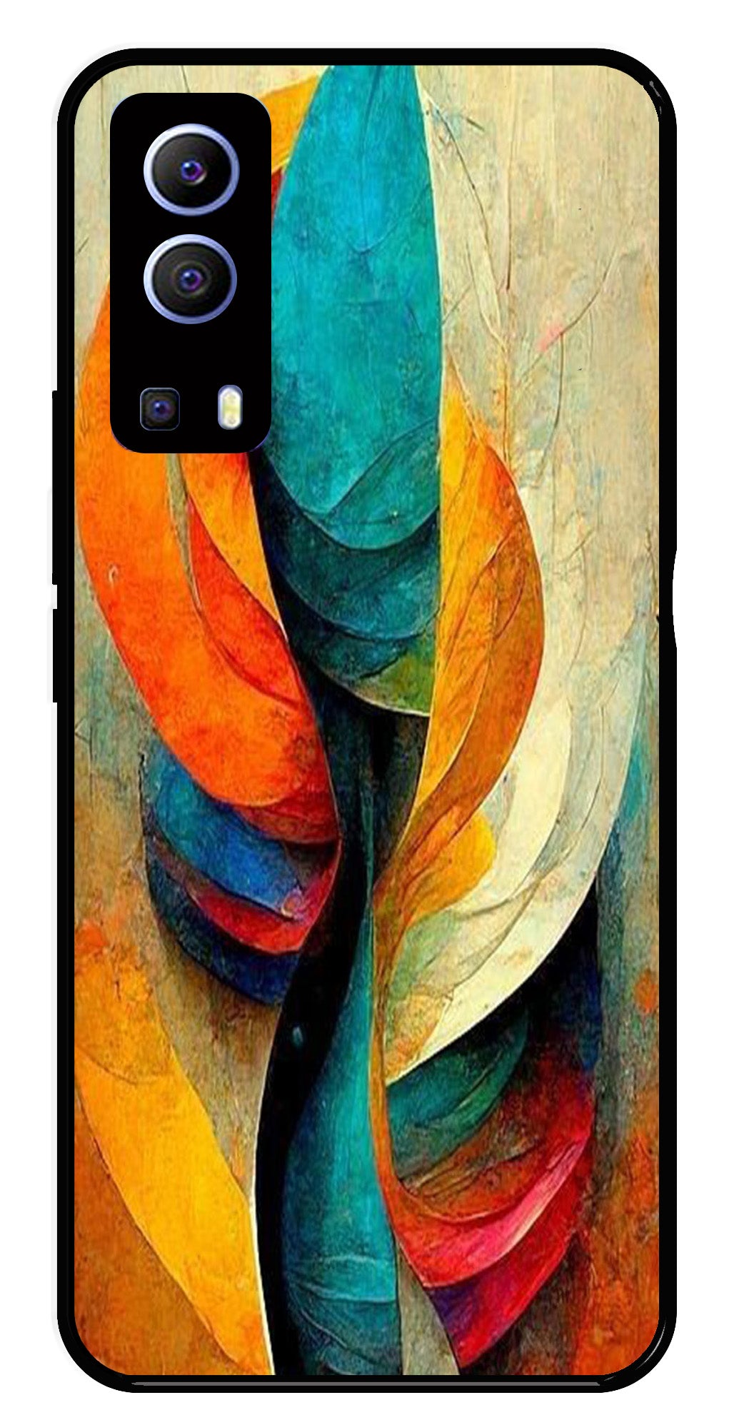 Modern Art Metal Mobile Case for iQOO Z3   (Design No -11)