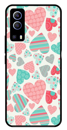 Hearts Pattern Metal Mobile Case for iQOO Z3