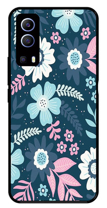 Flower Leaves Design Metal Mobile Case for iQOO Z3