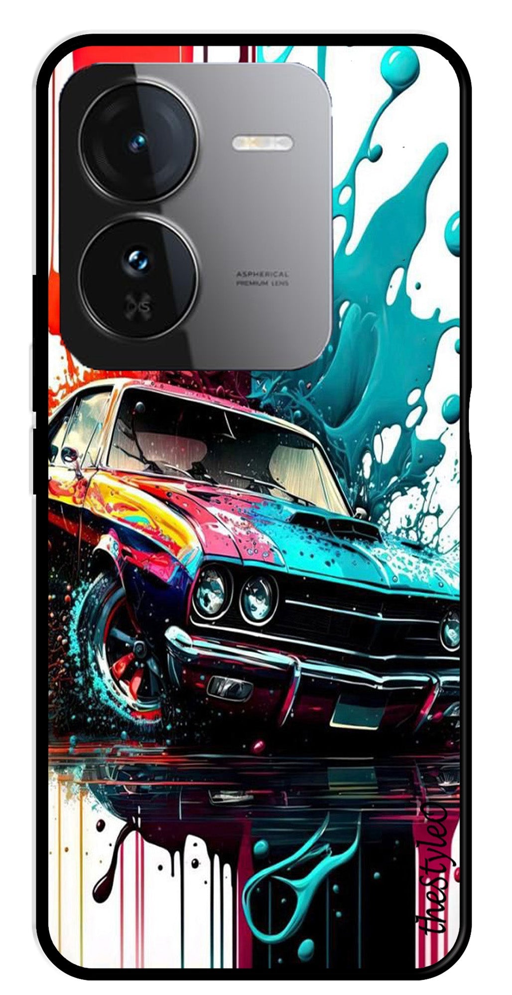 Marble Design Metal Mobile Case for iQOO Z9 5G (Design No -28)