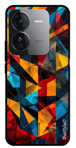 Abstract Art Metal Mobile Case for iQOO Z9 5G (Design No -57)