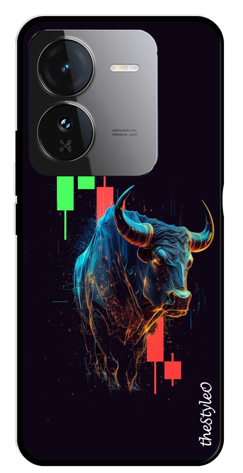 Stock Market Metal Mobile Case for iQOO Z9 5G (Design No -77)