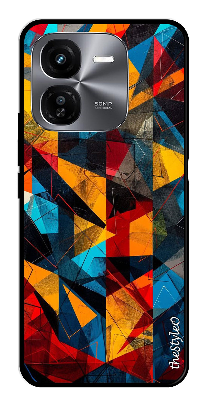 Abstract Art Metal Mobile Case for iQOO Z9X 5G (Design No -57)