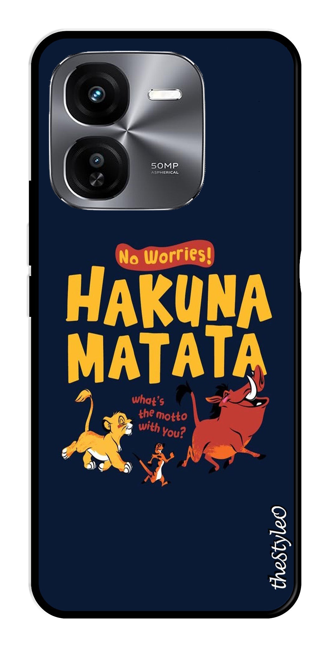 Hakuna Matata Metal Mobile Case for iQOO Z9X 5G (Design No -62)