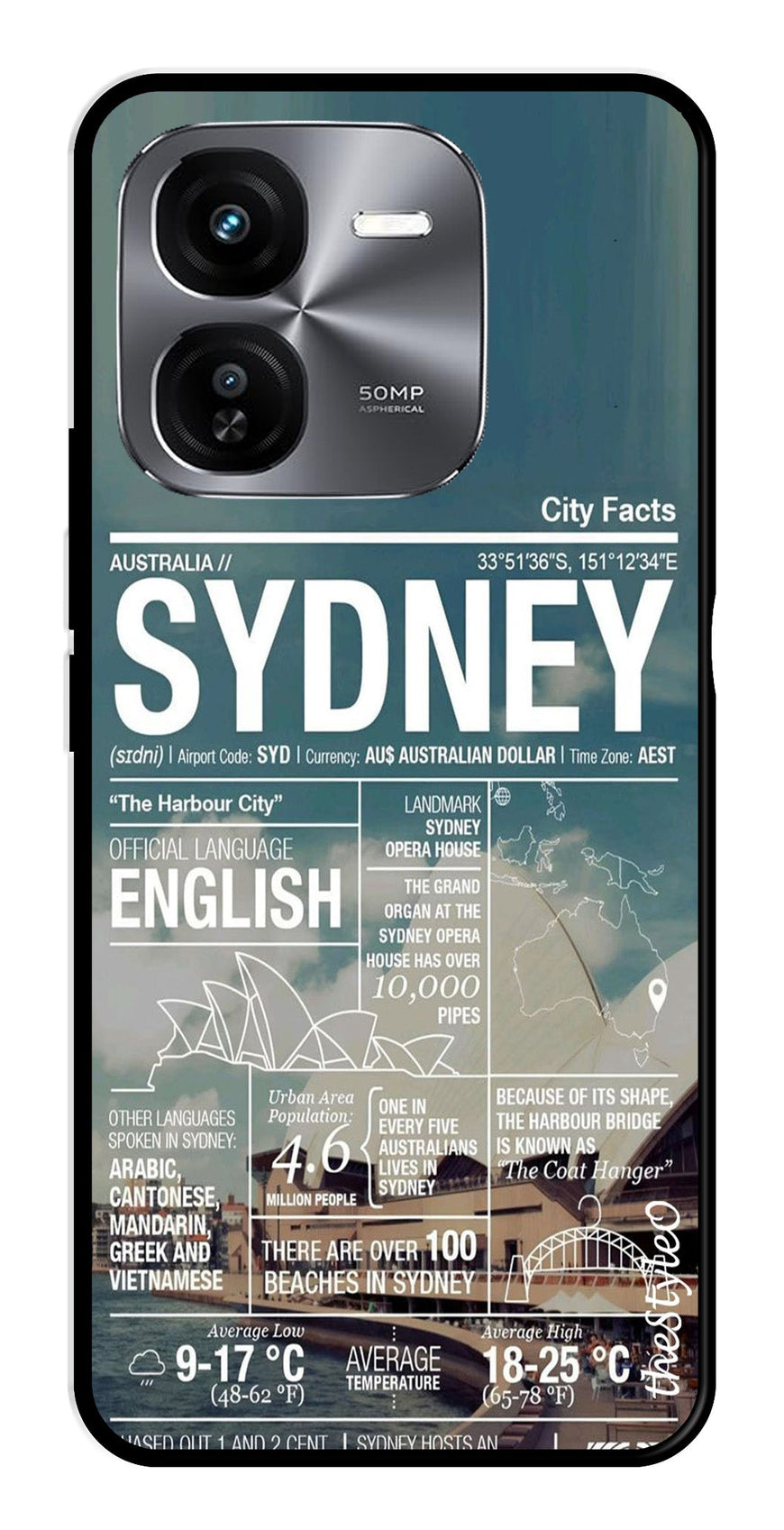 Sydney Metal Mobile Case for iQOO Z9X 5G (Design No -69)