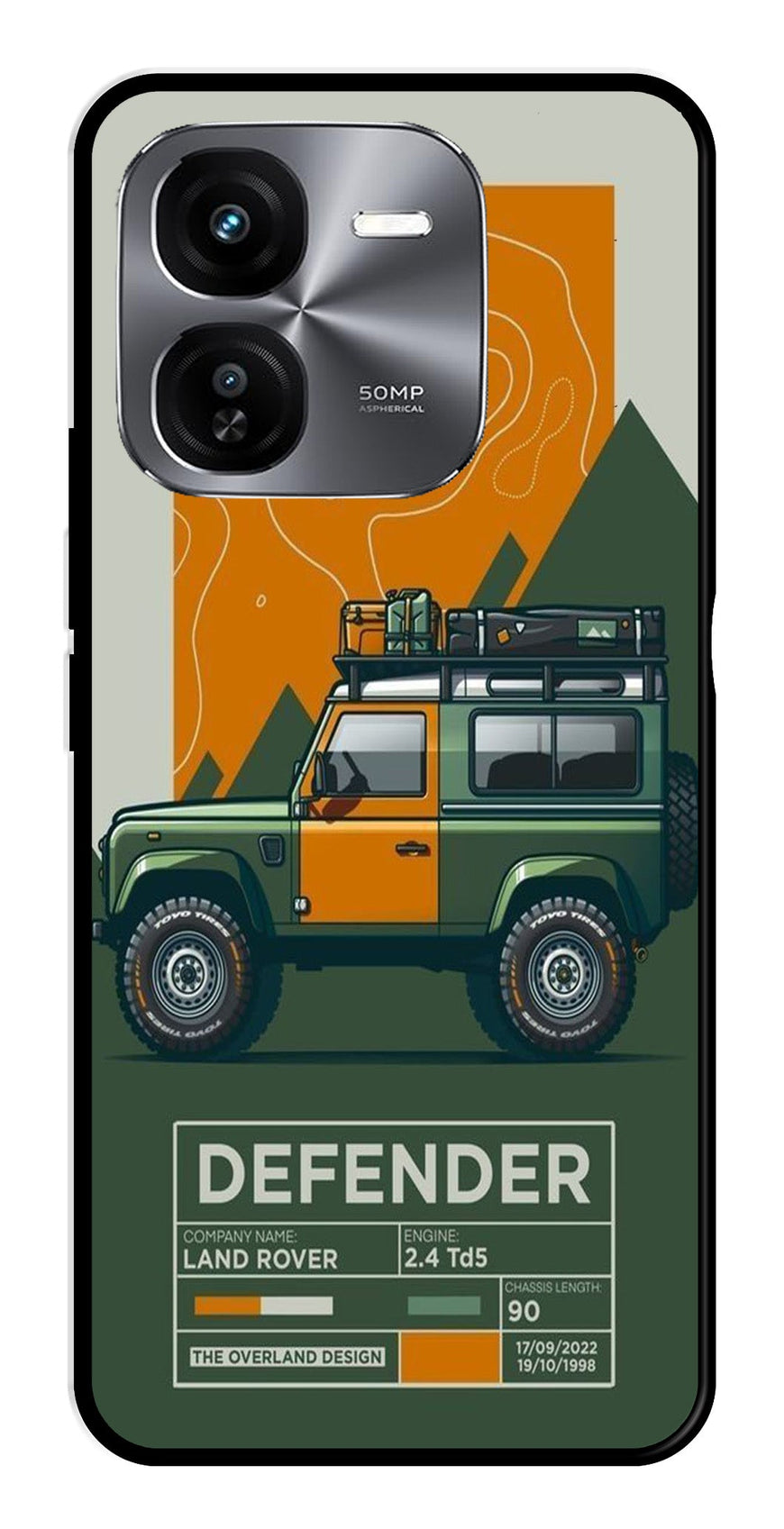 Defender Metal Mobile Case for iQOO Z9X 5G (Design No -72)