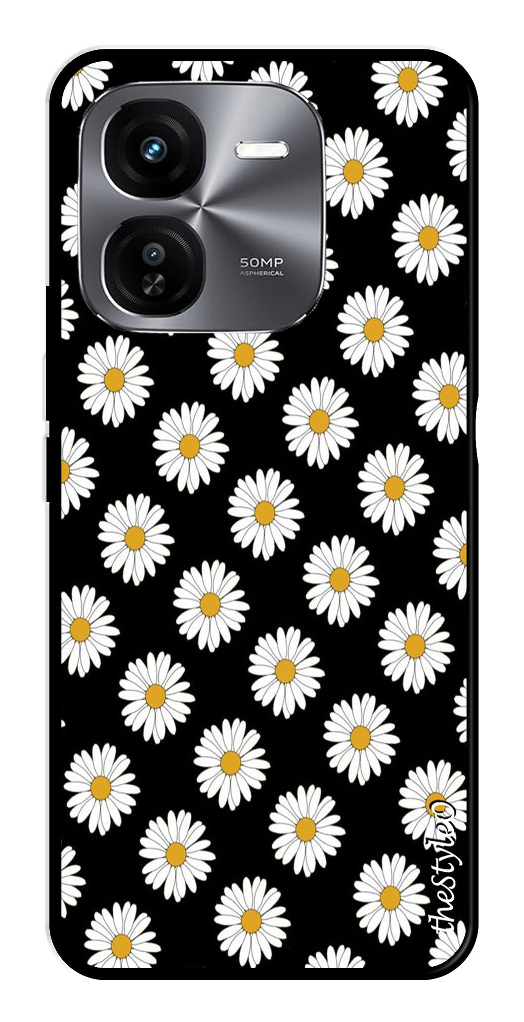 Daisy Flower Metal Mobile Case for iQOO Z9X 5G (Design No -75)