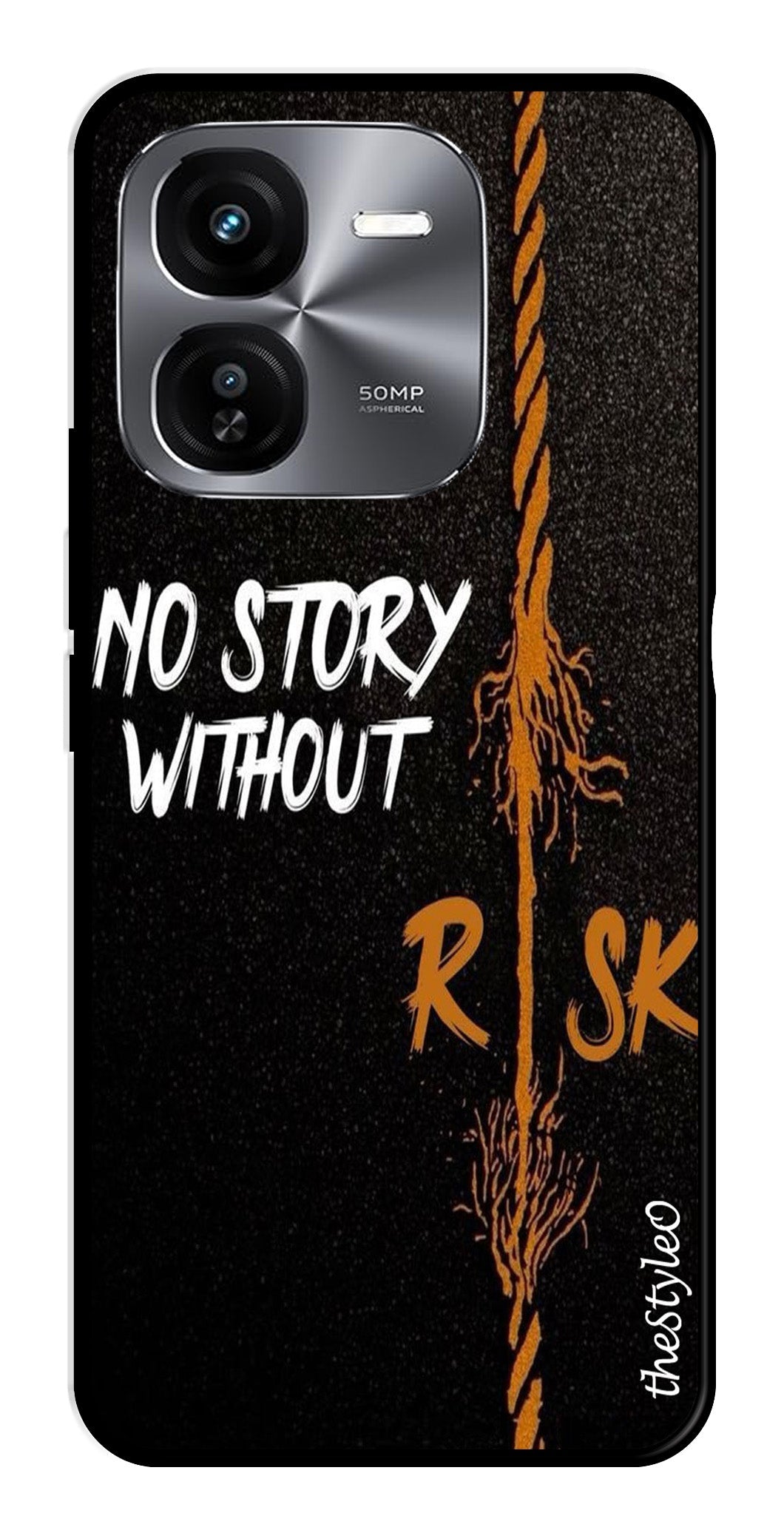 No Story without Risk Metal Mobile Case for iQOO Z9X 5G (Design No -82)