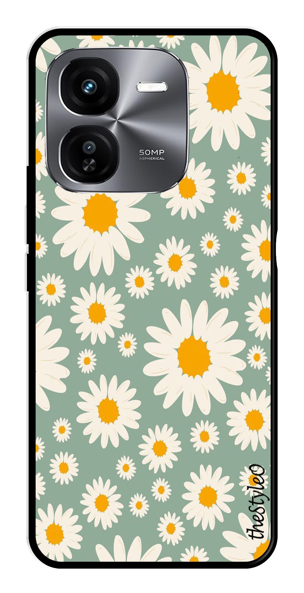 Floral Design Metal Mobile Case for iQOO Z9X 5G (Design No -87)