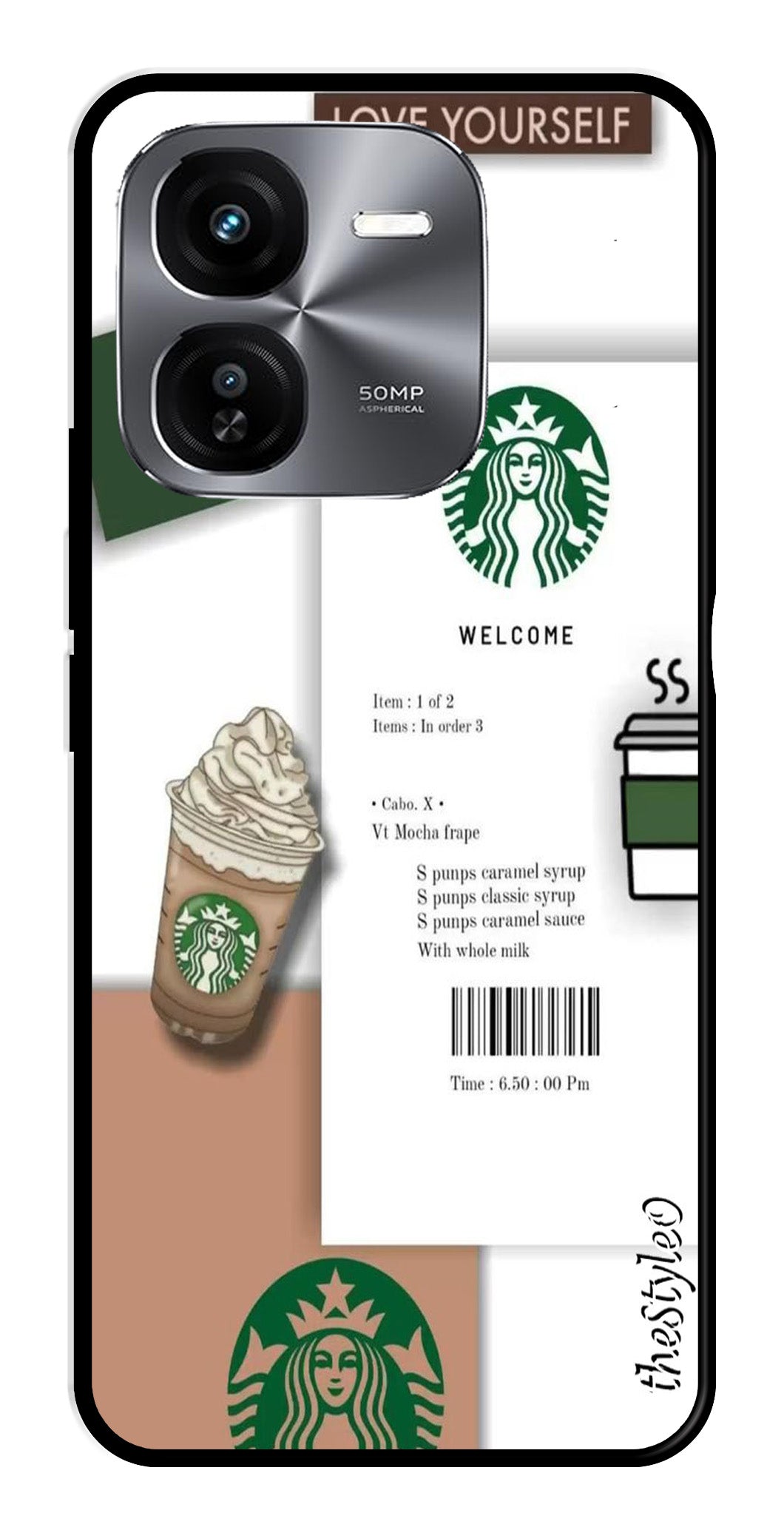 Starbucks Metal Mobile Case for iQOO Z9X 5G (Design No -91)