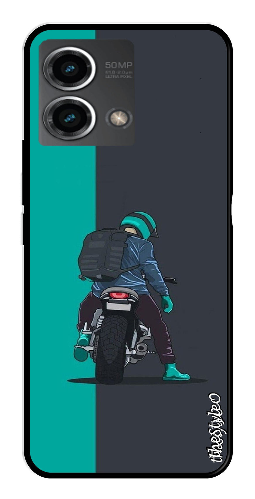 Bike Lover Metal Mobile Case for Moto G Stylus (Design No -05)