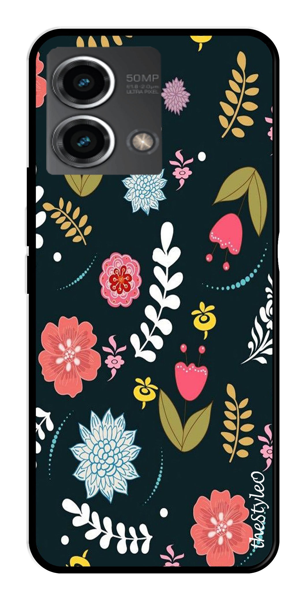 Floral Pattern2 Metal Mobile Case for Moto G Stylus (Design No -12)