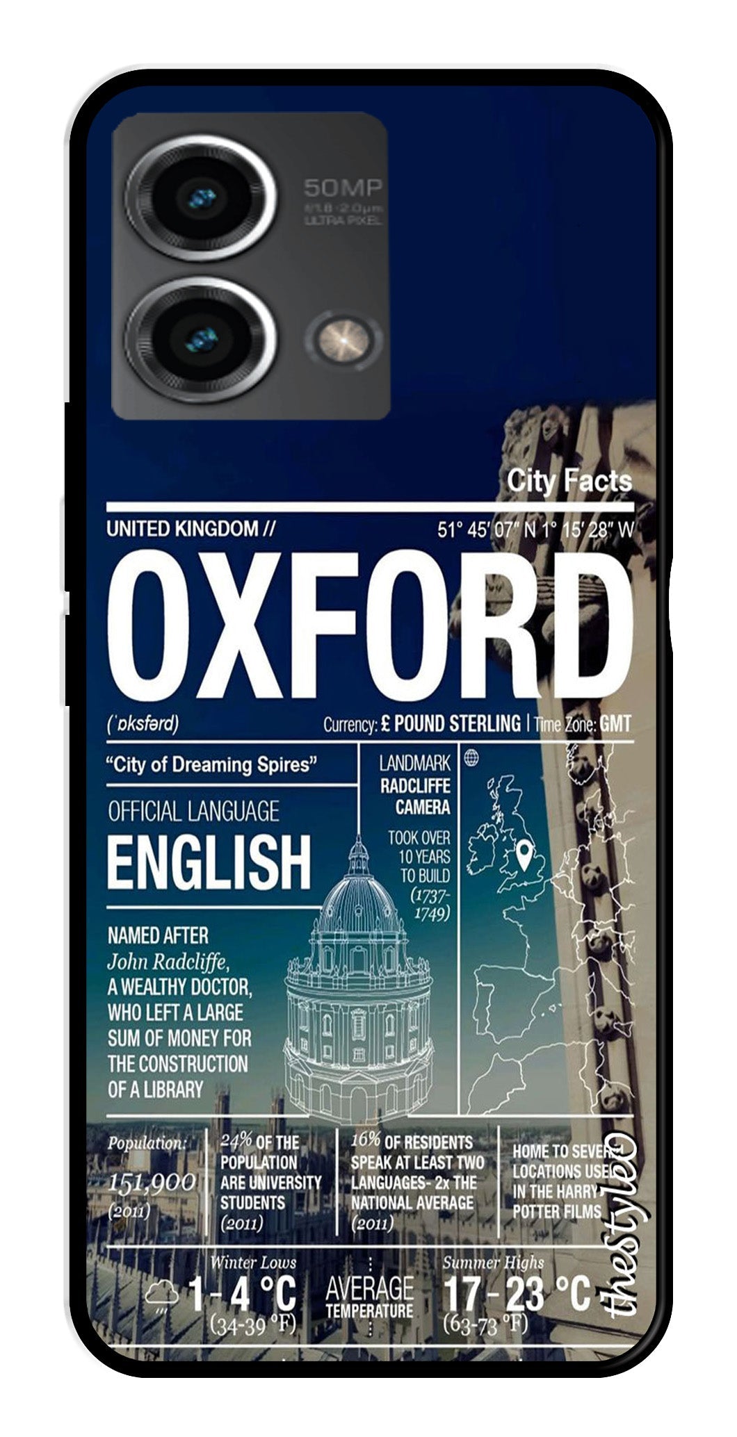 Oxford Metal Mobile Case for Moto G Stylus (Design No -70)