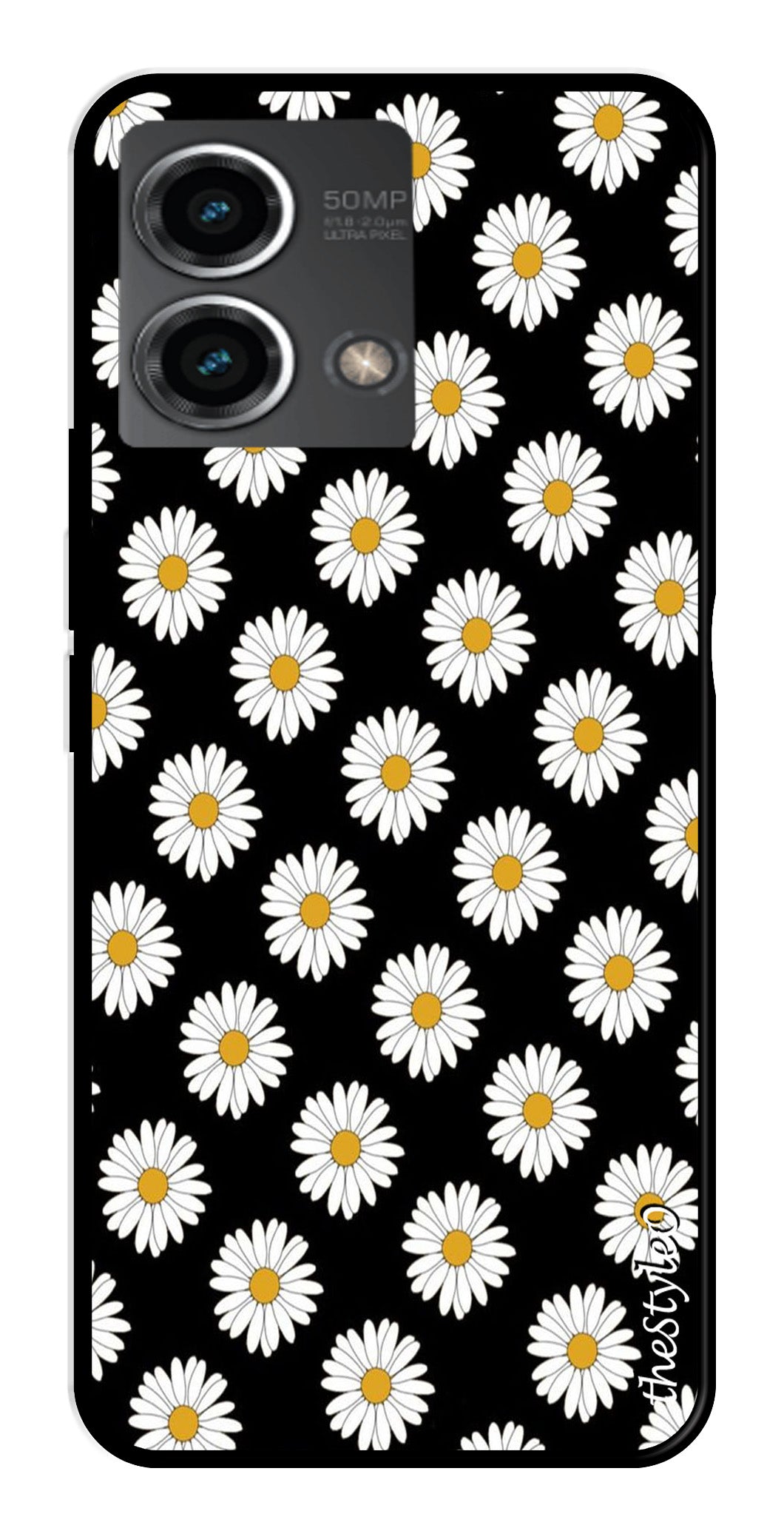 Daisy Flower Metal Mobile Case for Moto G Stylus (Design No -75)