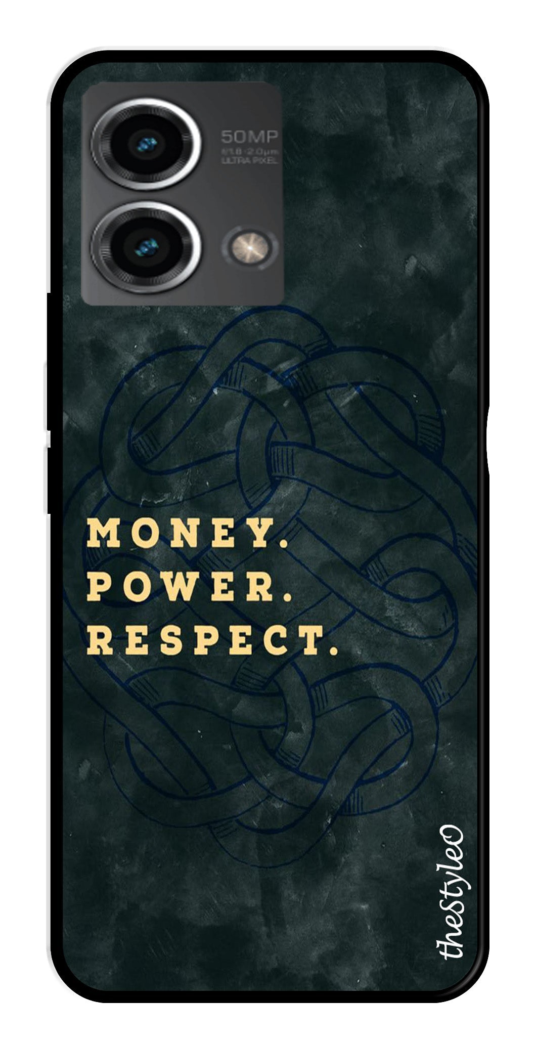 Money Power Respect Metal Mobile Case for Moto G Stylus (Design No -79)