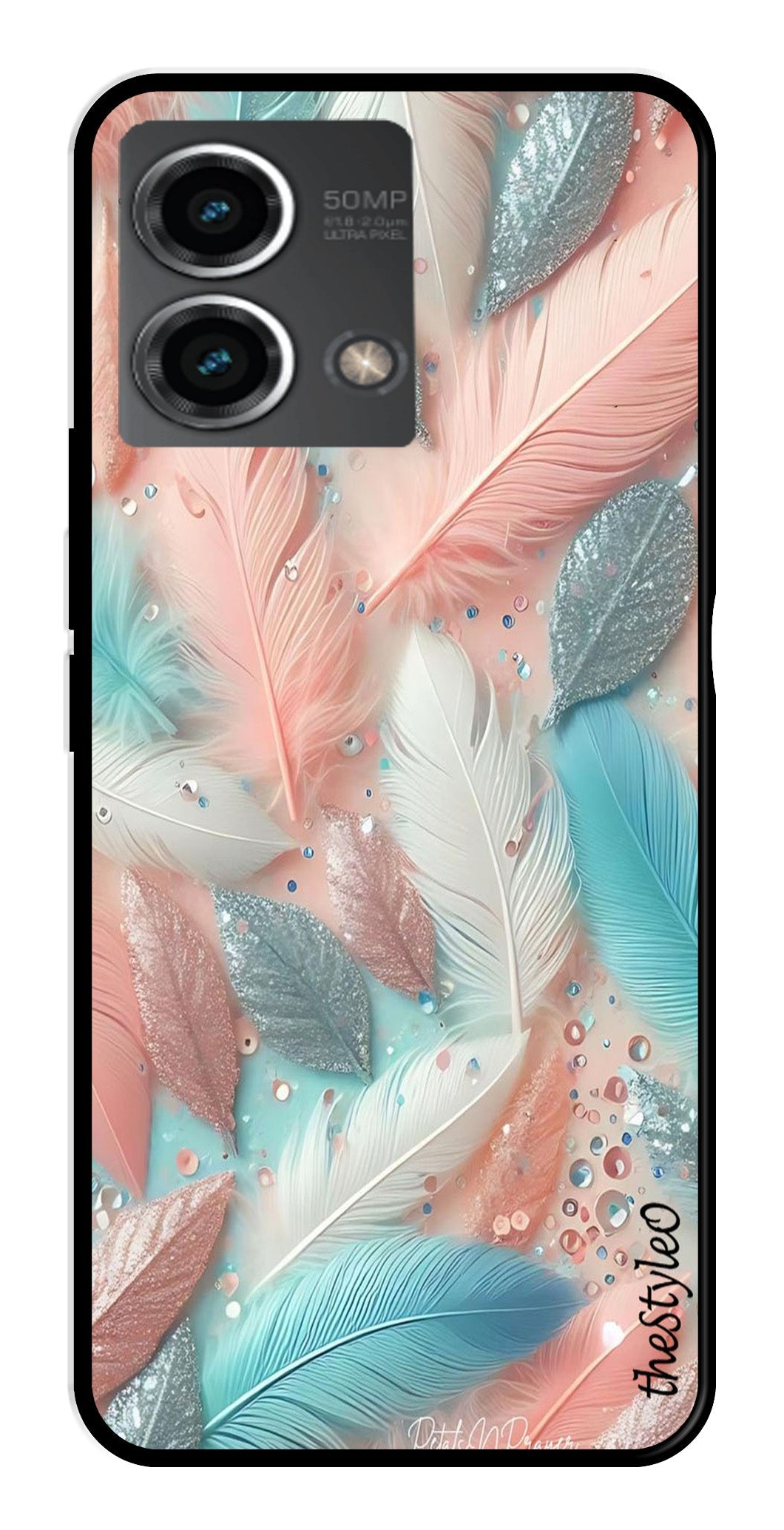 Feather Metal Mobile Case for Moto G Stylus (Design No -84)