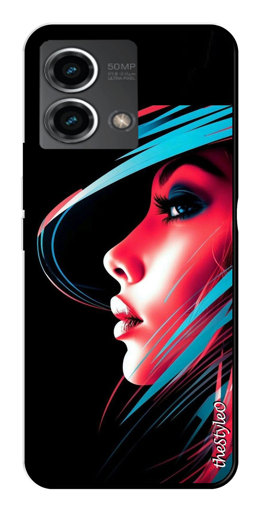 Elegant Woman Metal Mobile Case for Moto G Stylus (Design No -86)