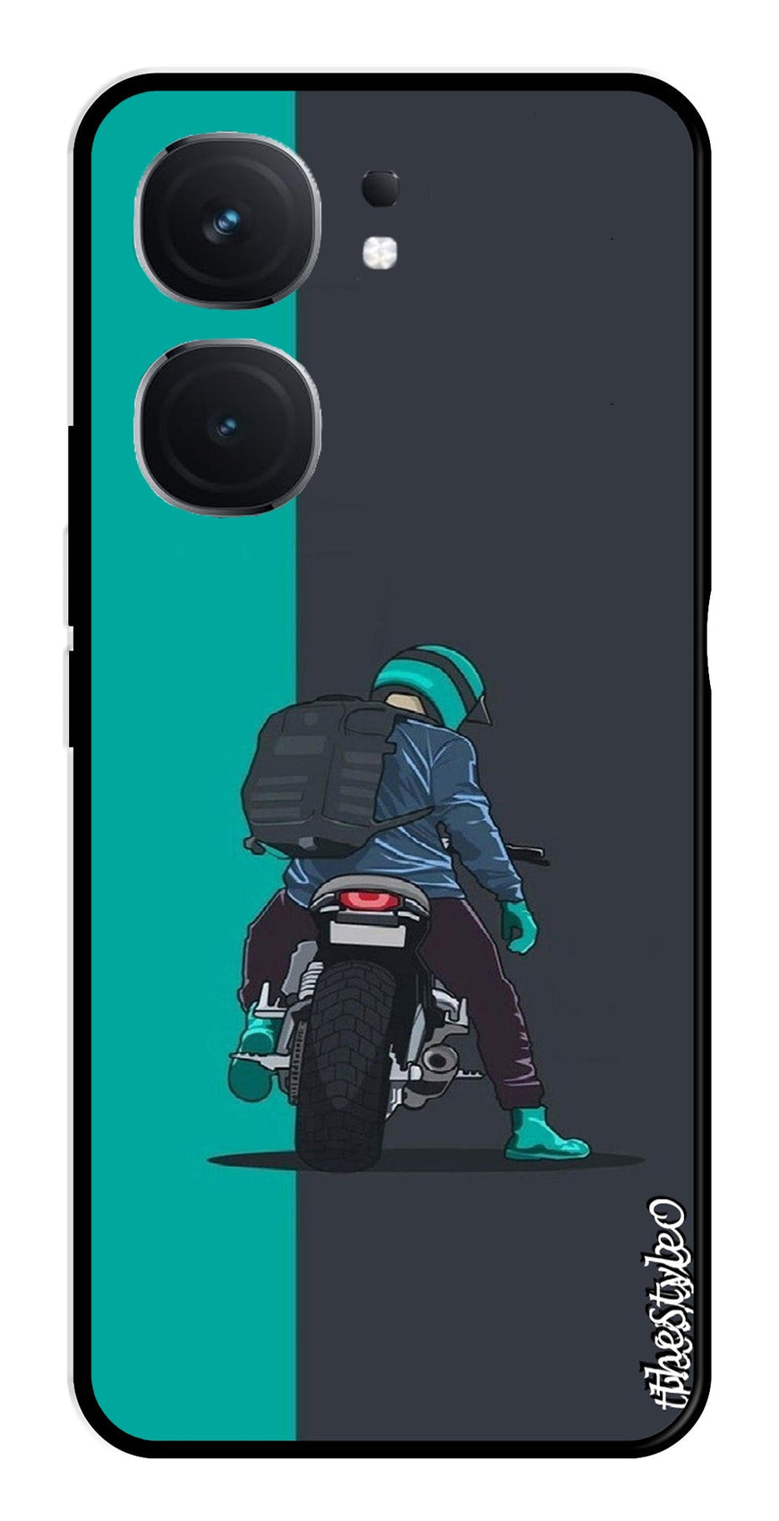 Bike Lover Metal Mobile Case for iQOO Neo 9 Pro 5G (Design No -05)