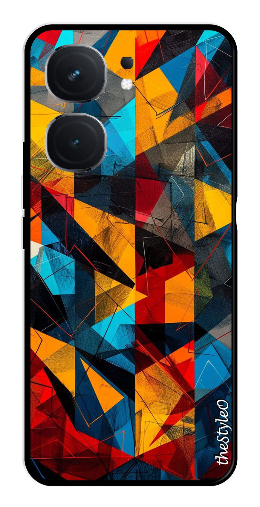 Abstract Art Metal Mobile Case for iQOO Neo 9 Pro 5G (Design No -57)