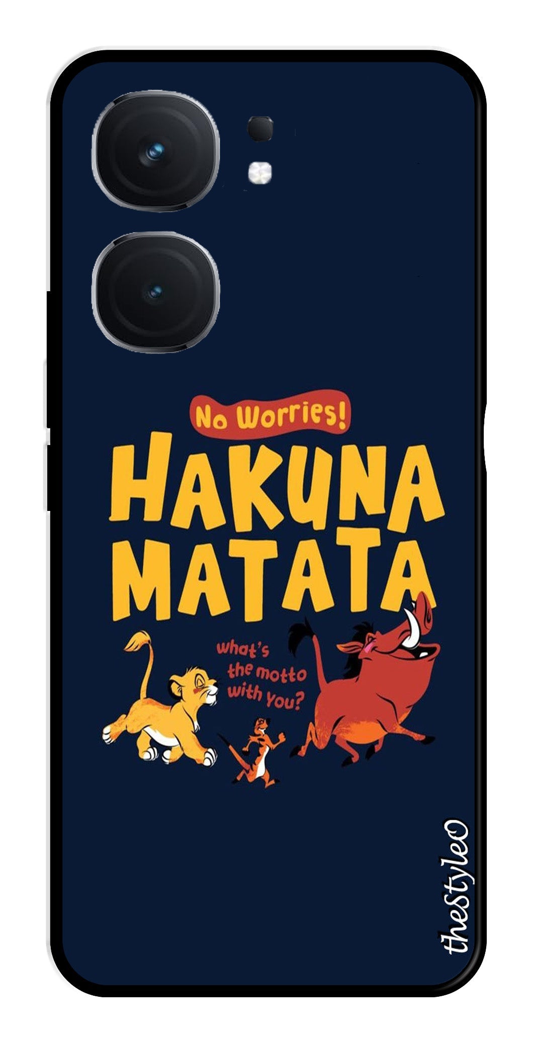 Hakuna Matata Metal Mobile Case for iQOO Neo 9 Pro 5G (Design No -62)