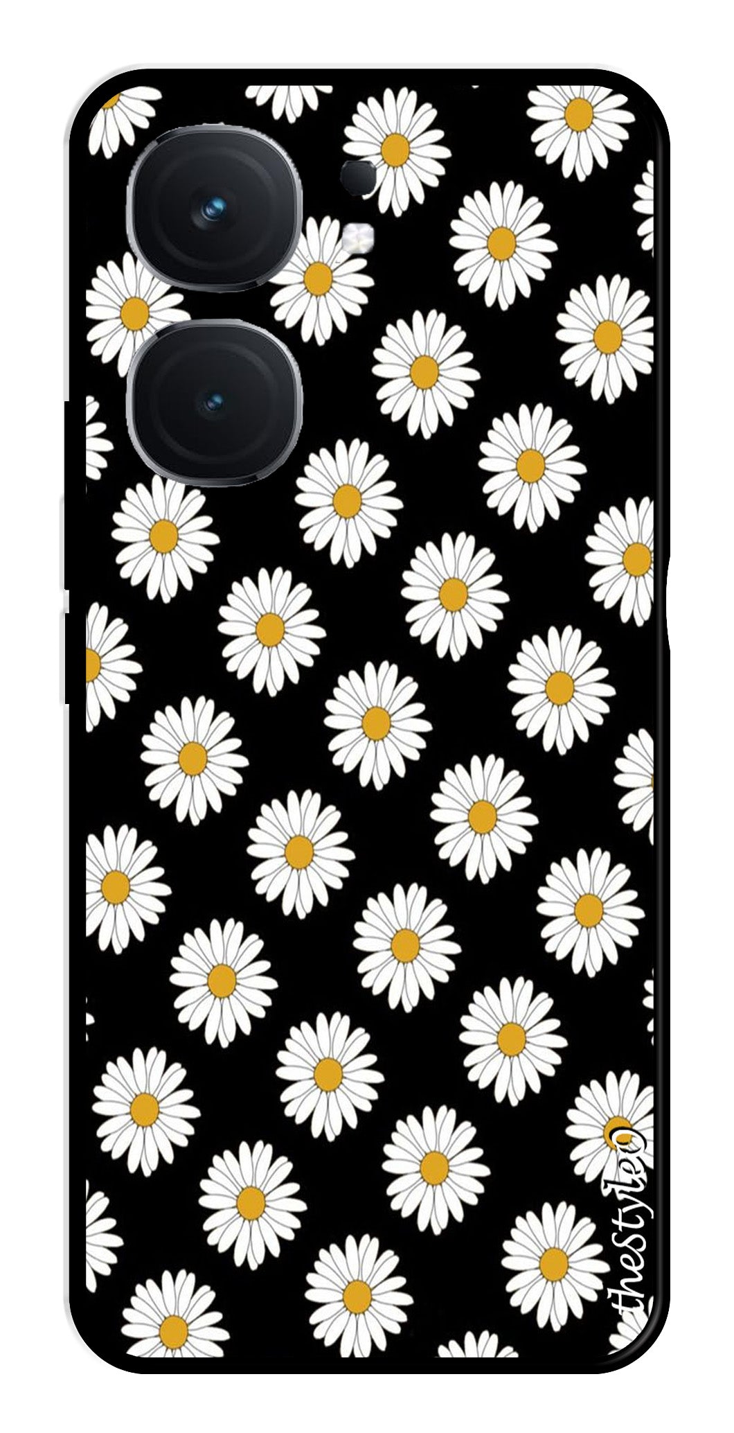 Daisy Flower Metal Mobile Case for iQOO Neo 9 Pro 5G (Design No -75)