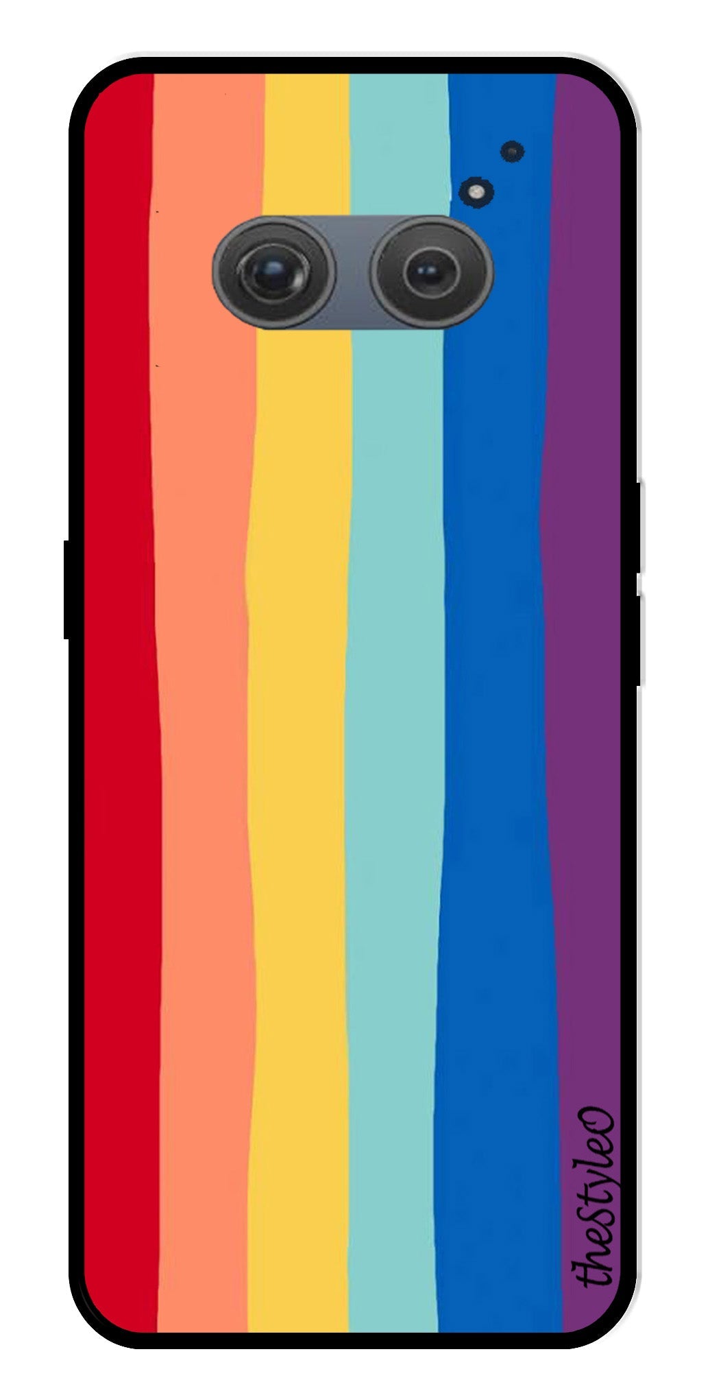 Rainbow MultiColor Metal Mobile Case for Redmi 10 Prime (Design No -03)