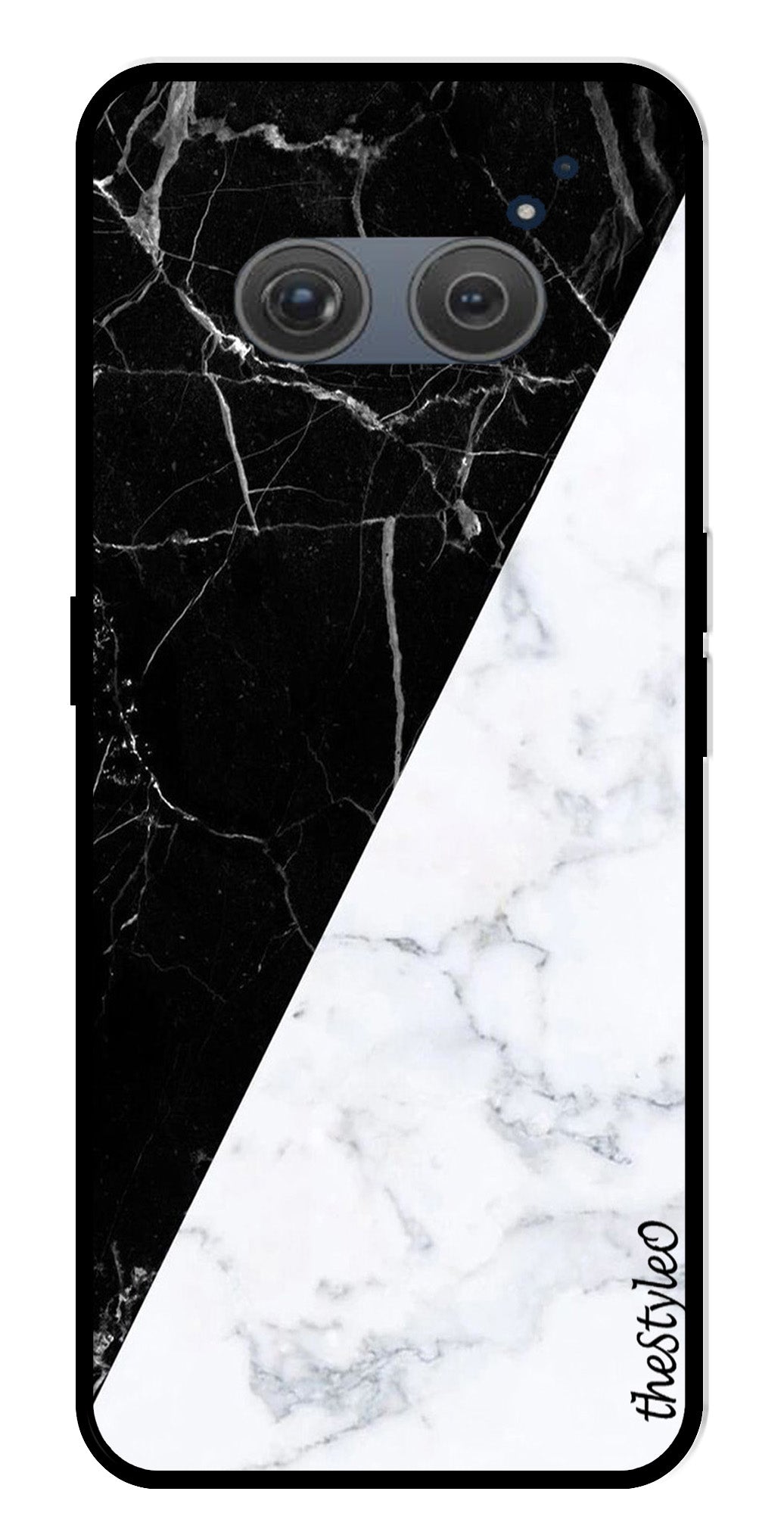 Black White Marble Design Metal Mobile Case for Redmi 10 Prime (Design No -09)