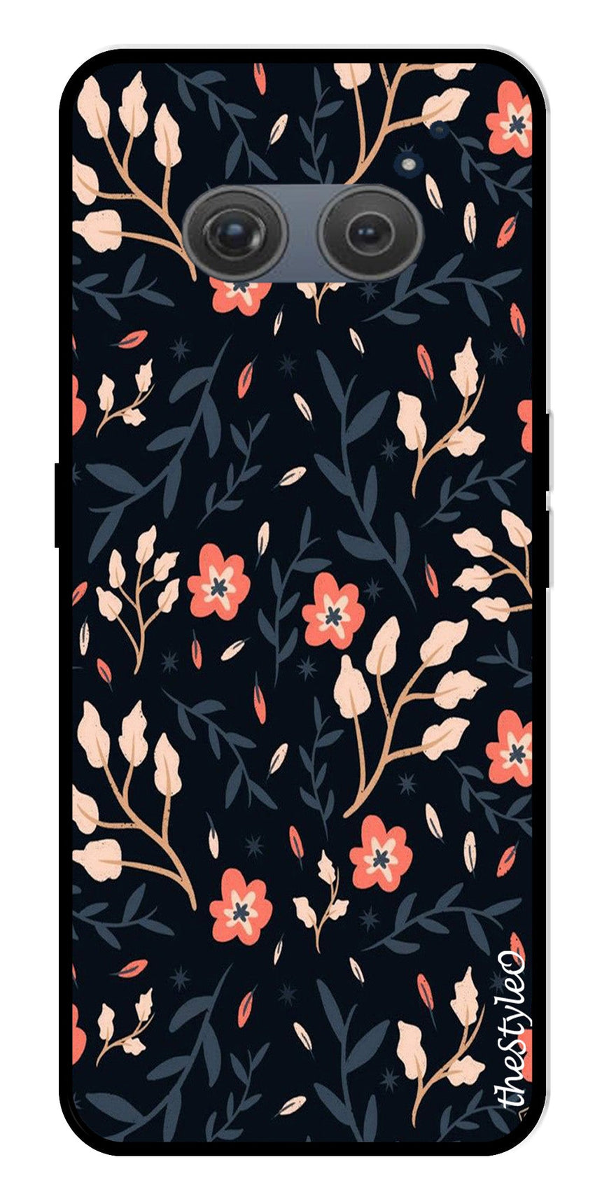 Floral Pattern Metal Mobile Case for Redmi 10 Prime (Design No -10)