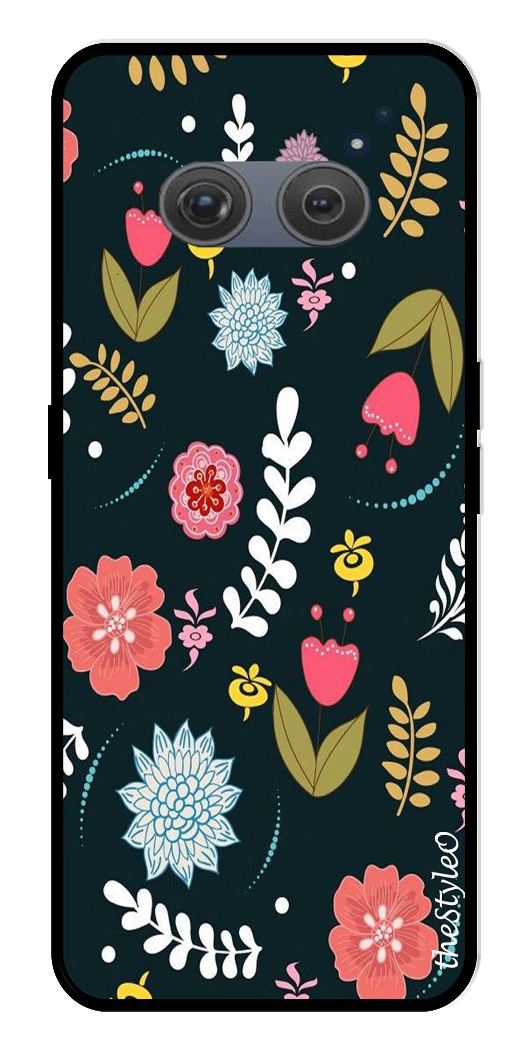 Floral Pattern2 Metal Mobile Case for Redmi 10 Prime (Design No -12)