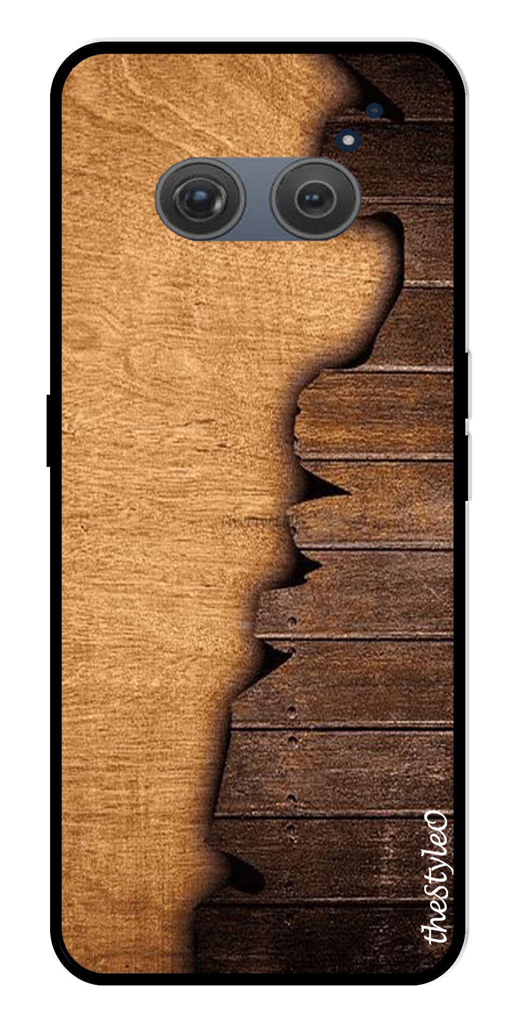 Wooden Design Metal Mobile Case for Redmi 10 Prime (Design No -13)