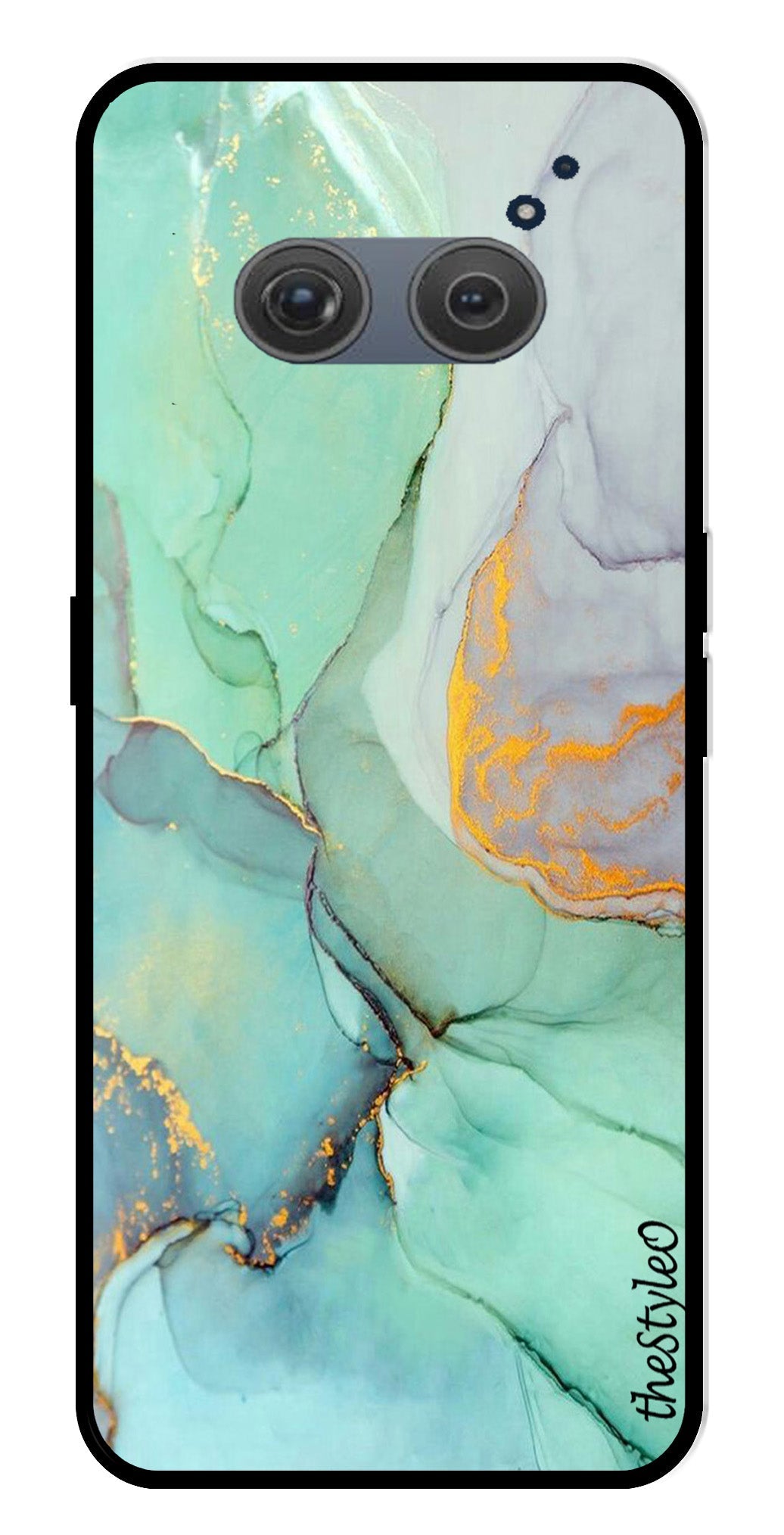 Orange Green Pattern Metal Mobile Case for Redmi 10 Prime (Design No -45)