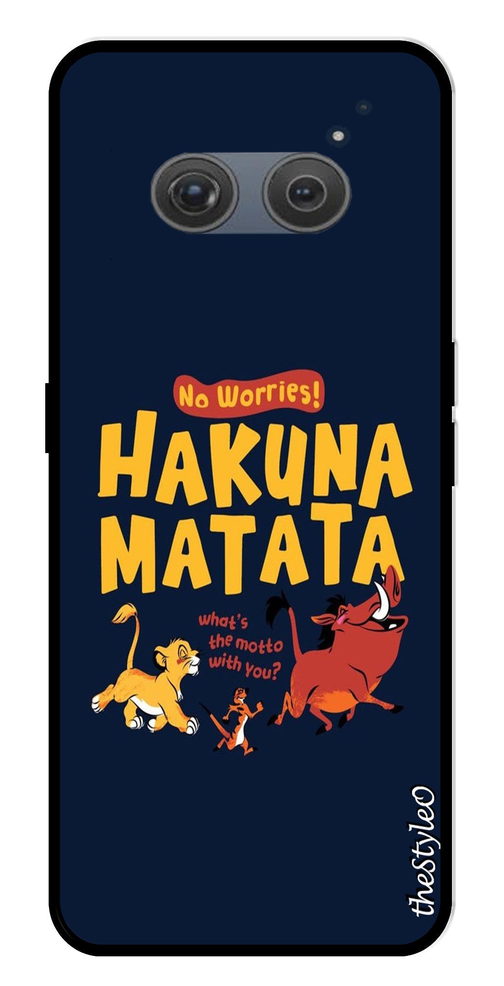 Hakuna Matata Metal Mobile Case for Redmi 10 Prime (Design No -62)