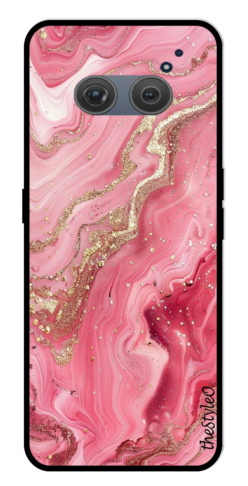 Pink Marble Metal Mobile Case for Redmi 10 Prime (Design No -66)