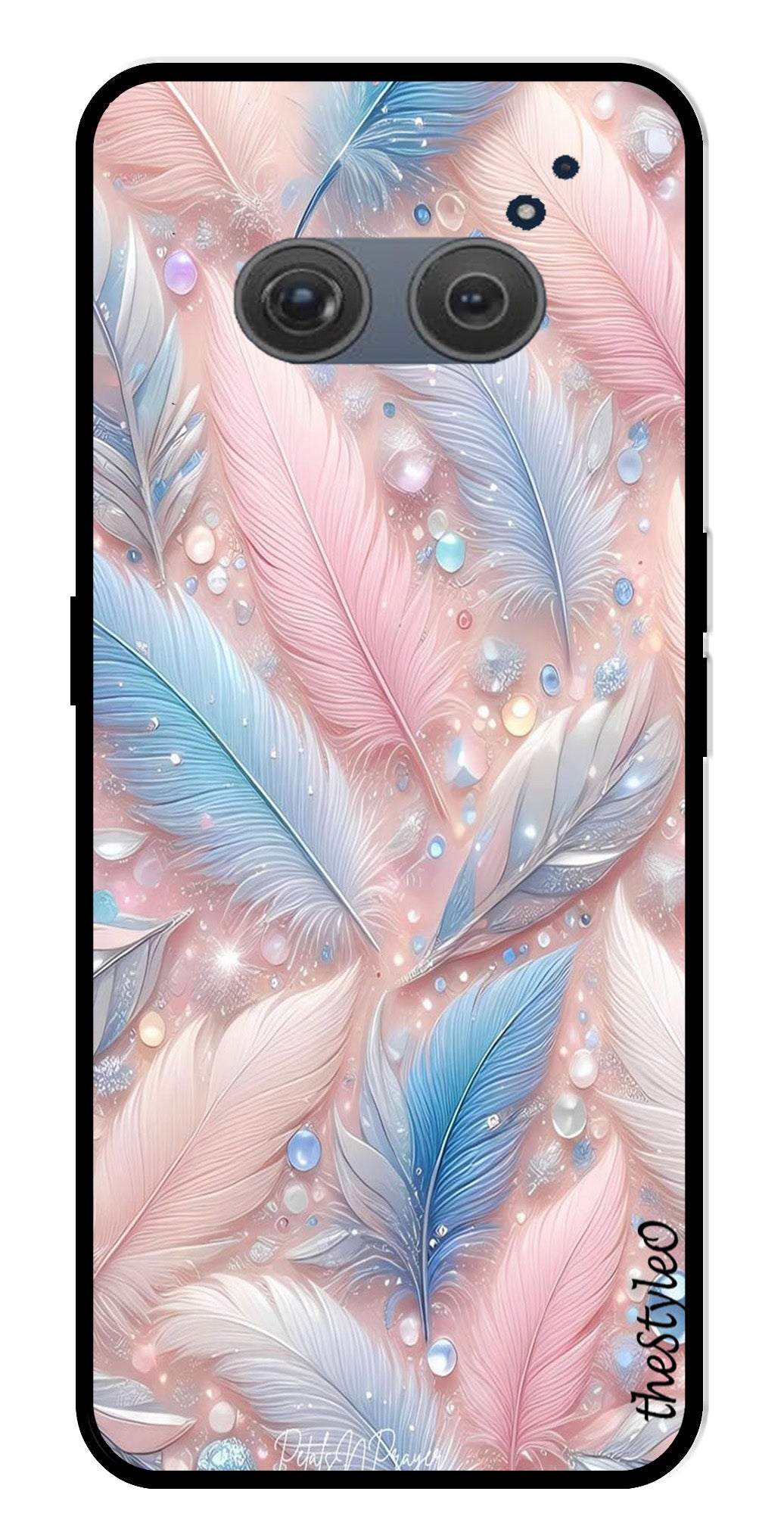 Feather Design Metal Mobile Case for Redmi 10 Prime (Design No -85)