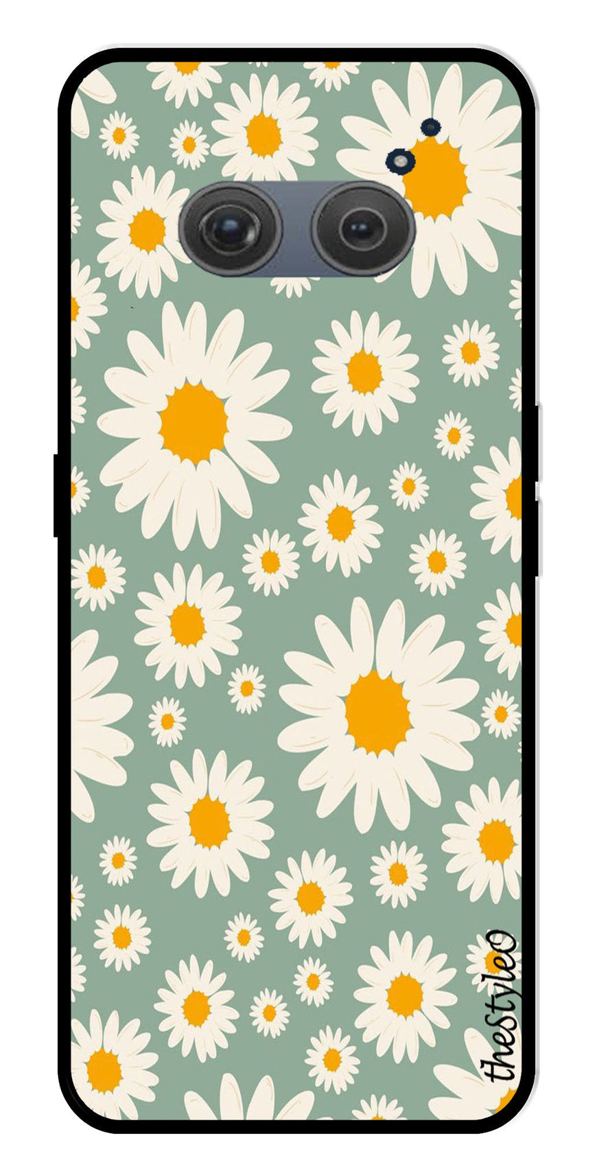 Floral Design Metal Mobile Case for Redmi 10 Prime (Design No -87)