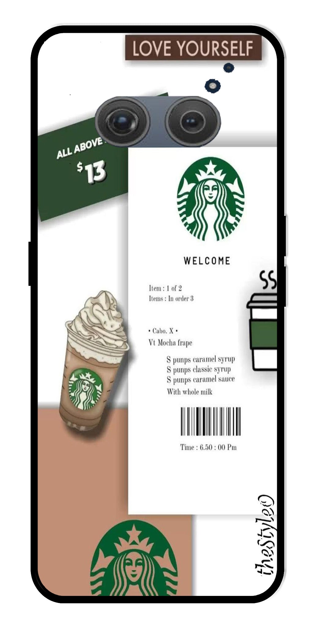 Starbucks Metal Mobile Case for Redmi 10 Prime (Design No -91)