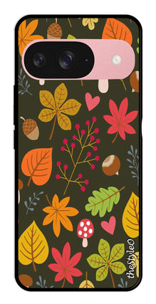 Flower Leaves Design Metal Mobile Case for Google Pixal 9