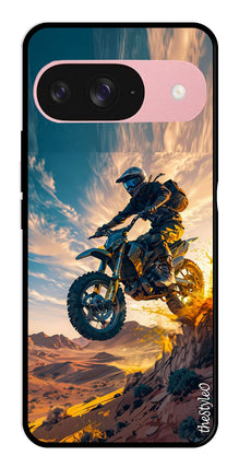 Bike Rider Metal Mobile Case for Google Pixel 9 Pro