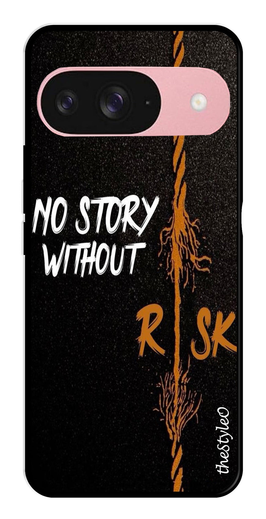 No Story without Risk Metal Mobile Case for Google Pixel 9 Pro (Design No -82)