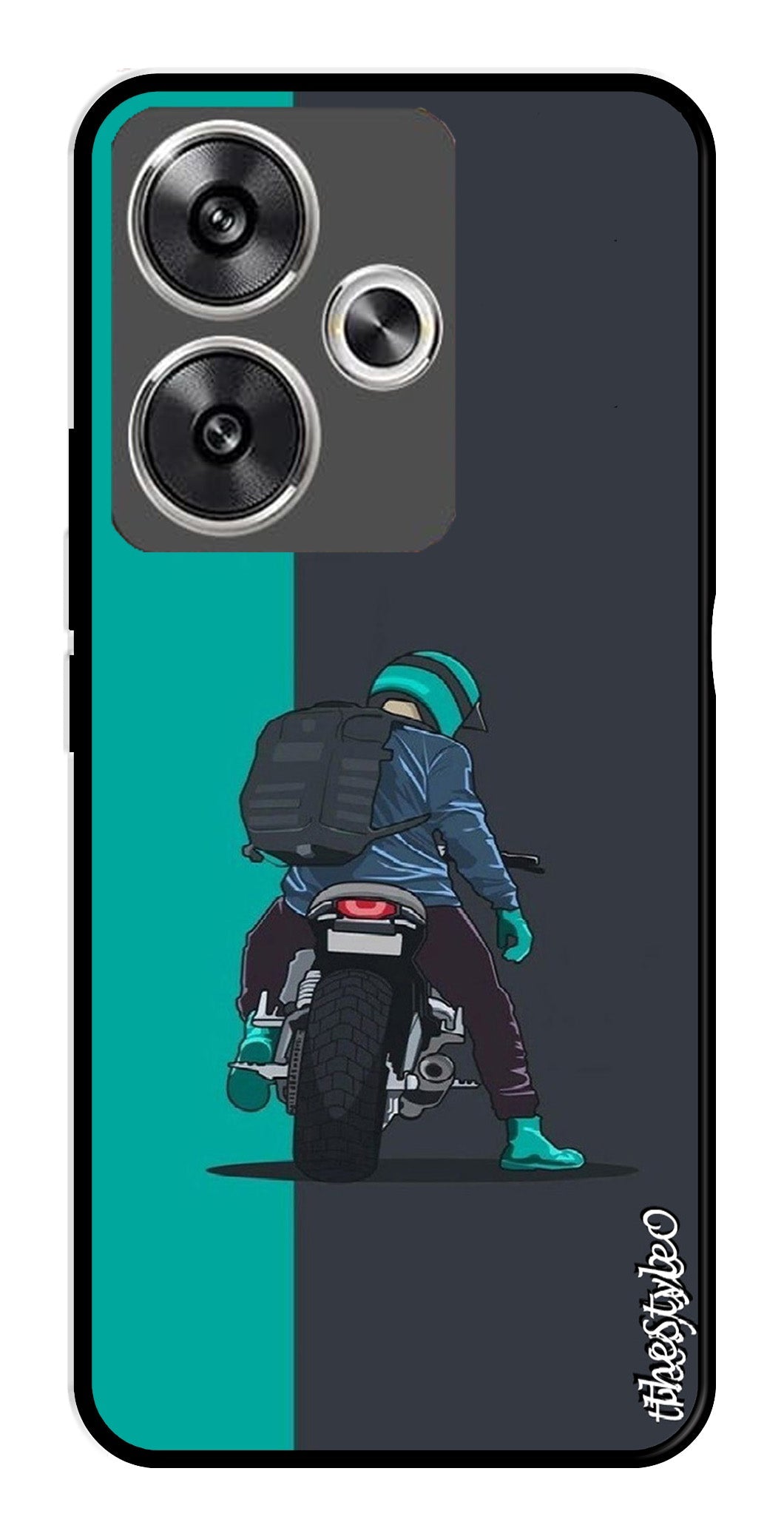 Bike Lover Metal Mobile Case for Poco F6 5G (Design No -05)