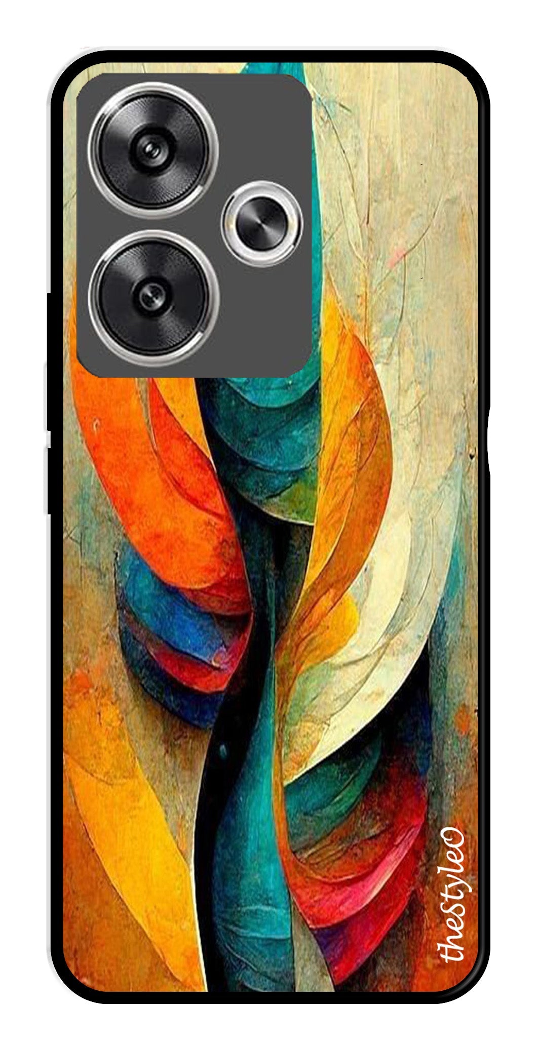 Modern Art Metal Mobile Case for Poco F6 5G (Design No -11)