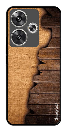 Wooden Design Metal Mobile Case for Poco F6 5G