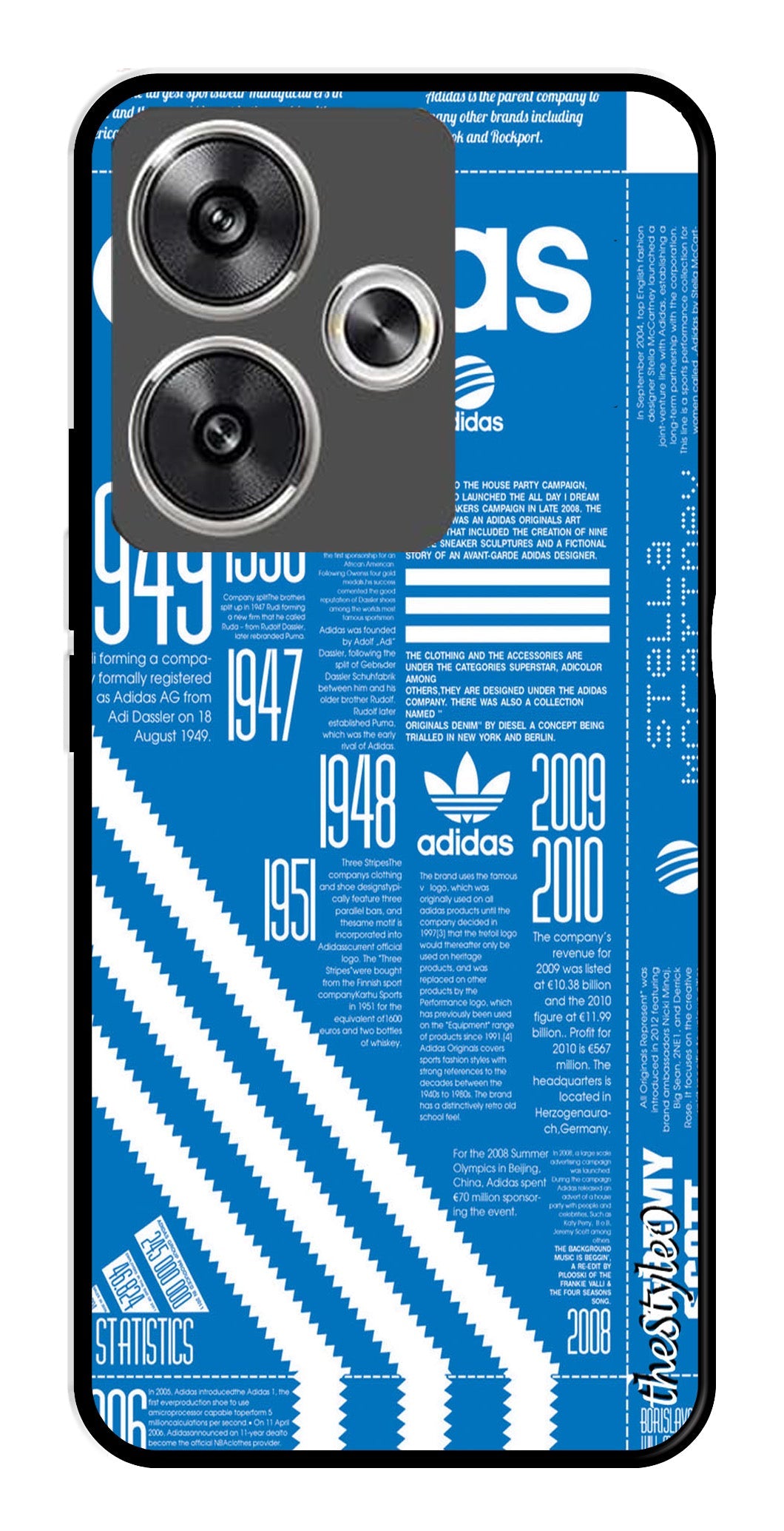 Adidas Design Metal Mobile Case for Poco F6 5G (Design No -58)