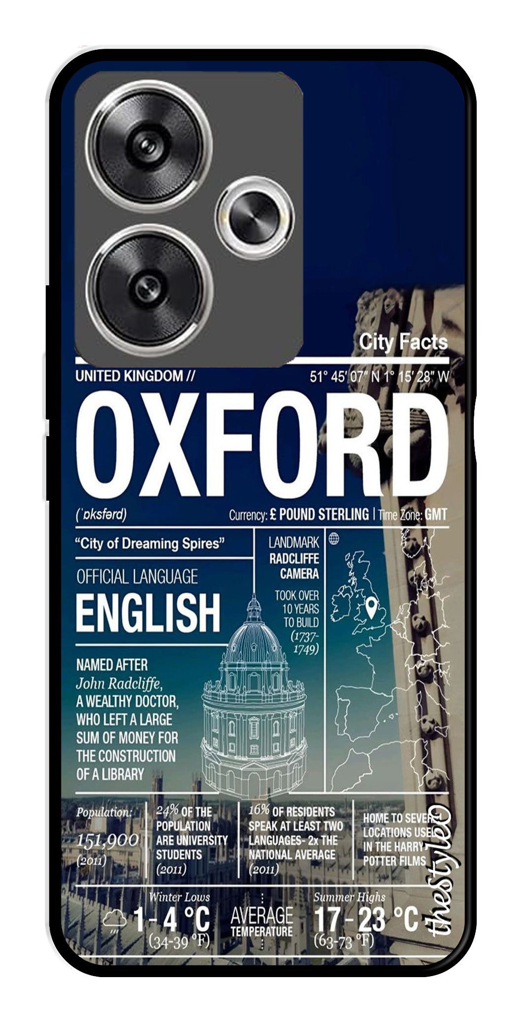 Oxford Metal Mobile Case for Poco F6 5G (Design No -70)