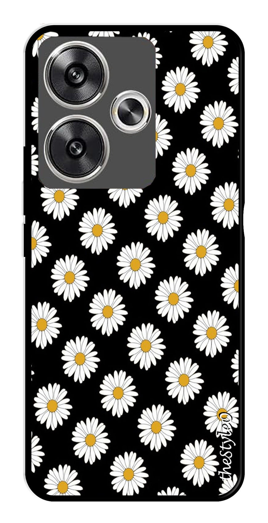 Daisy Flower Metal Mobile Case for Poco F6 5G (Design No -75)