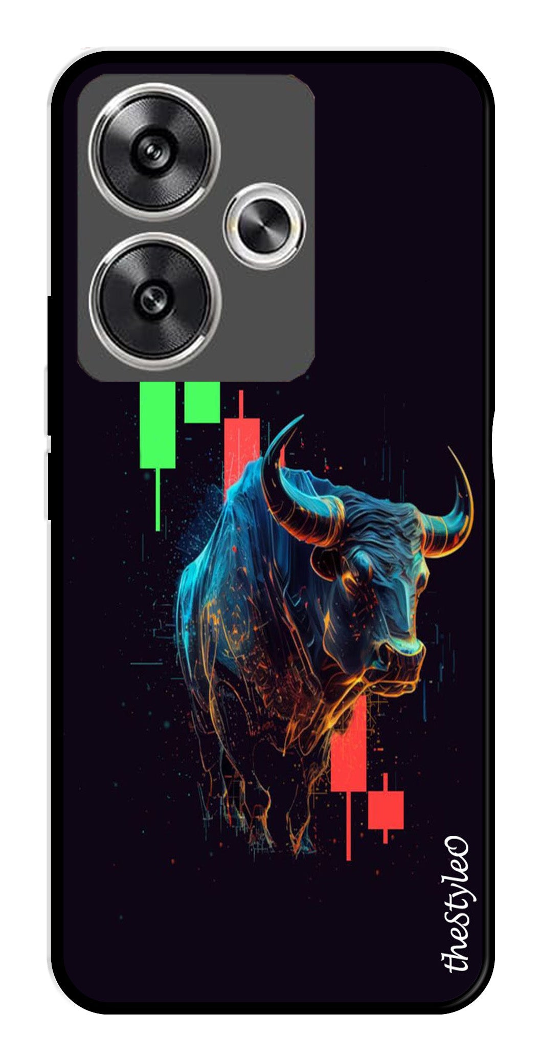 Stock Market Metal Mobile Case for Poco F6 5G (Design No -77)